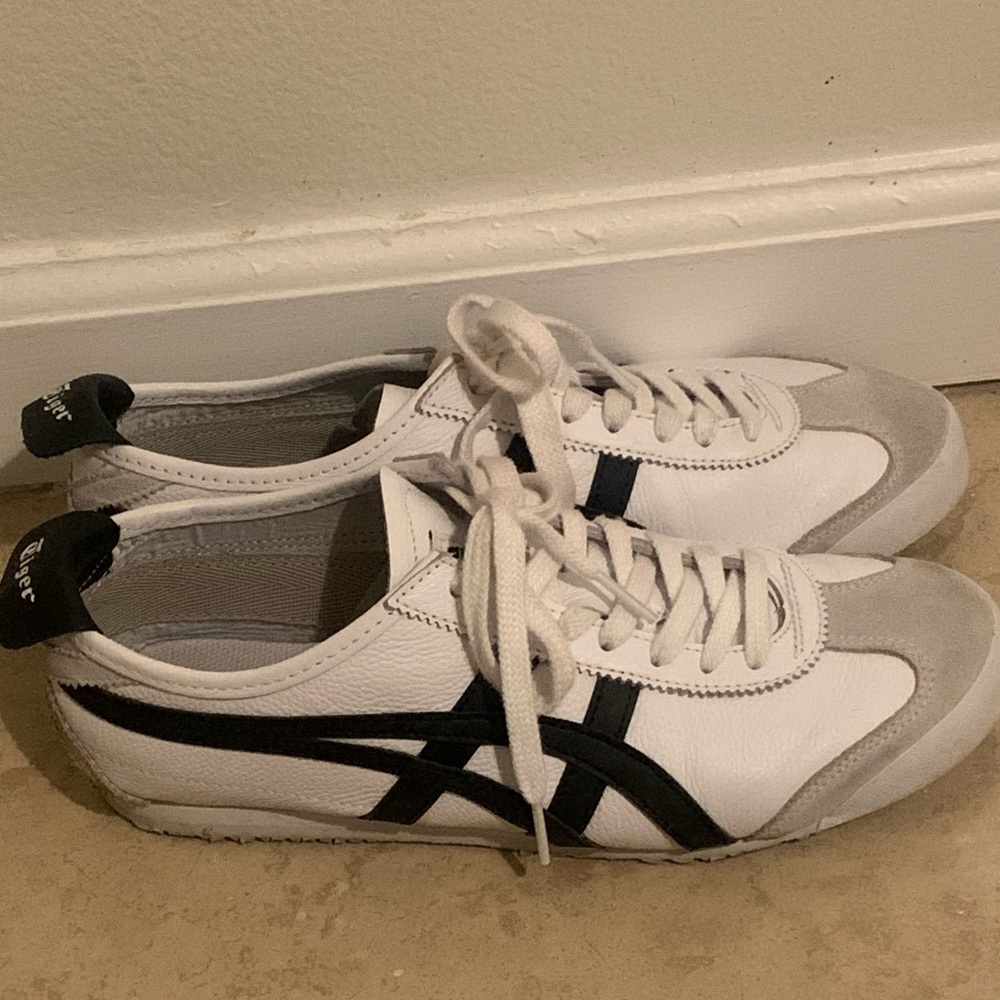 Onitsuka Tiger by Asics White and Gray Sneakers